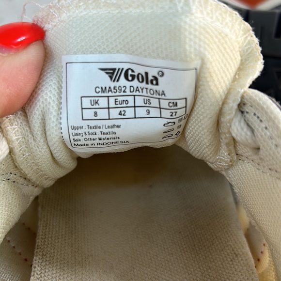 Gola Classics Men's Daytona Sneakers Off White/Ash/Moody Orange - Picture 7 of 7